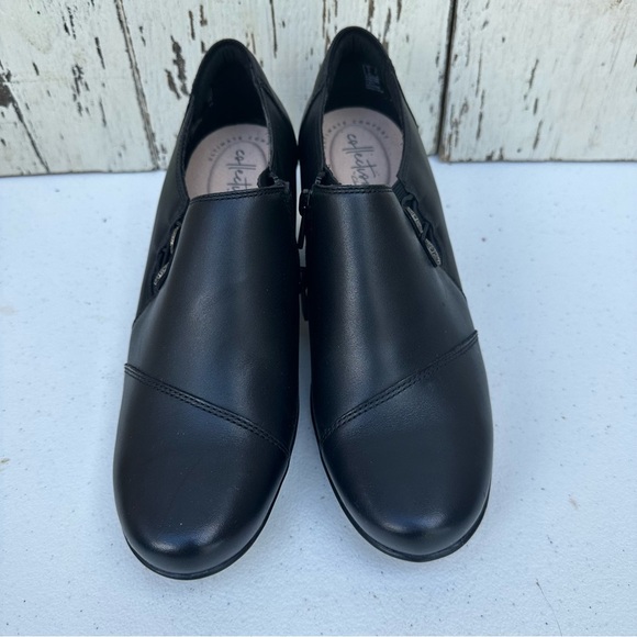 Clarks Collection Emslie Warren Block Heel Loafer/Bootie Size 8.5 - Picture 2 of 8